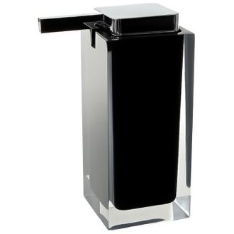 Square Black Countertop Soap Dispenser Gedy RA80-14